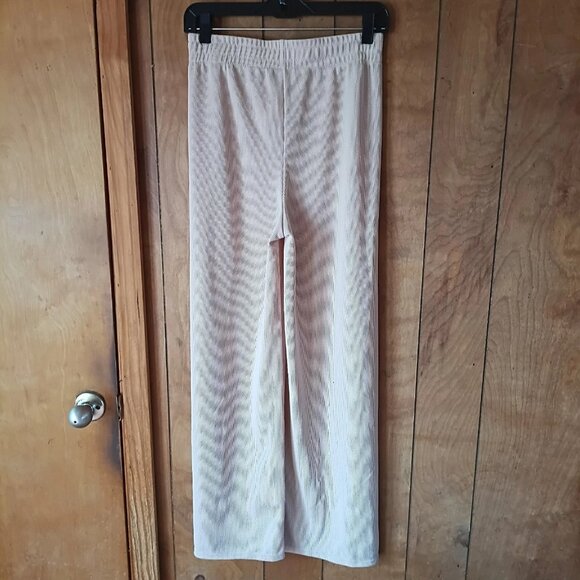 New Mix Women's Beige Elastic Waist Pants Size L - Picture 4 of 5